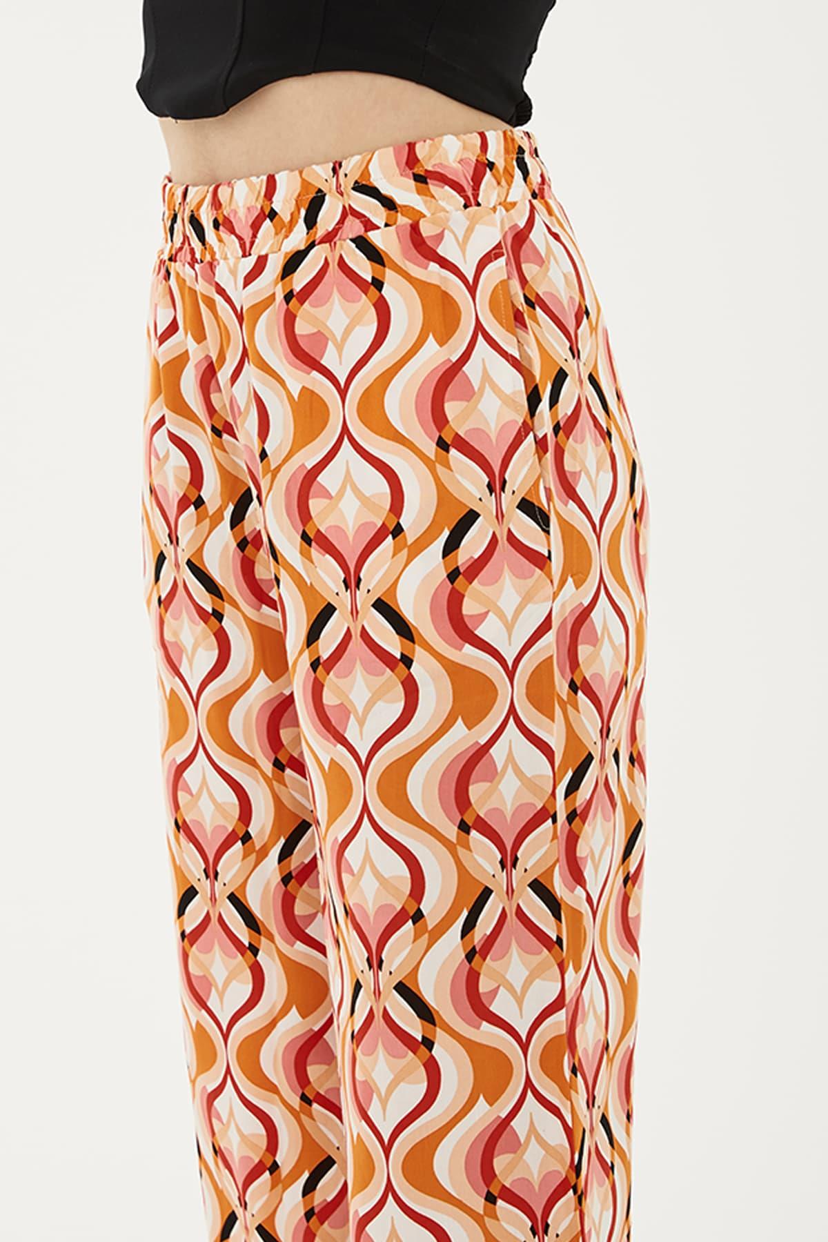 Desenli Pantolon Pembe / Pink | Markasız