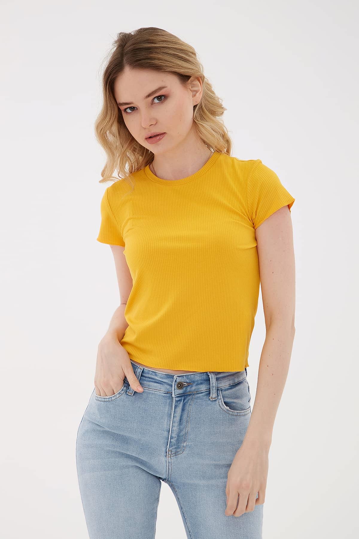 Kısa Kollu T-Shirt Sarı / Yellow | Markasız