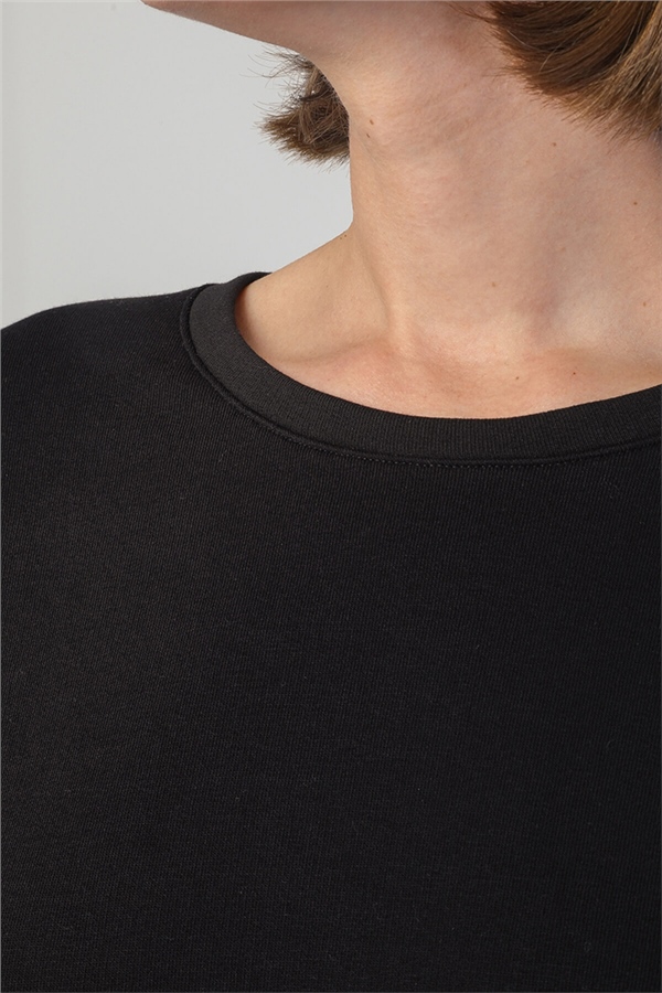 Oversize Basic Sweatshirt Siyah