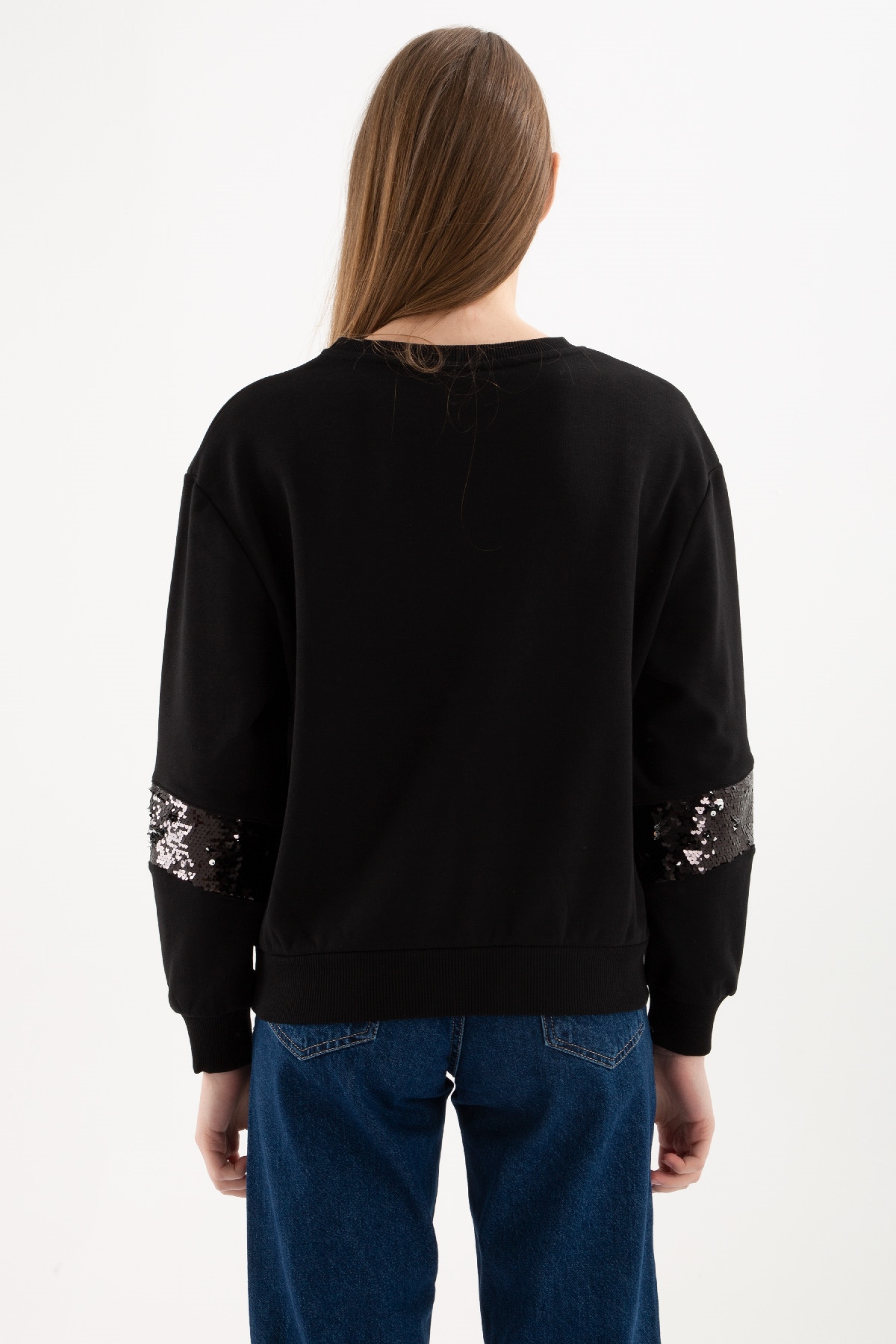 Pulpayet Detaylı Sweatshirt Siyah / Black | Fashion Friends