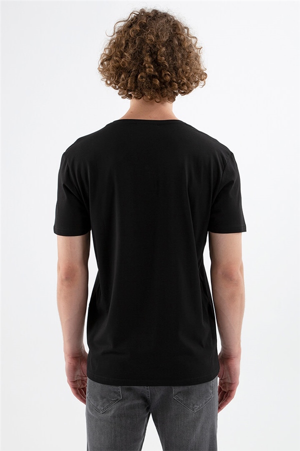 V Yaka T-shirt Siyah / Black
