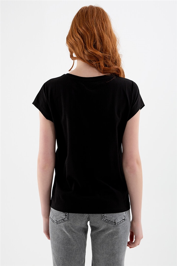 Yarasa Kol T-Shirt Siyah / Black