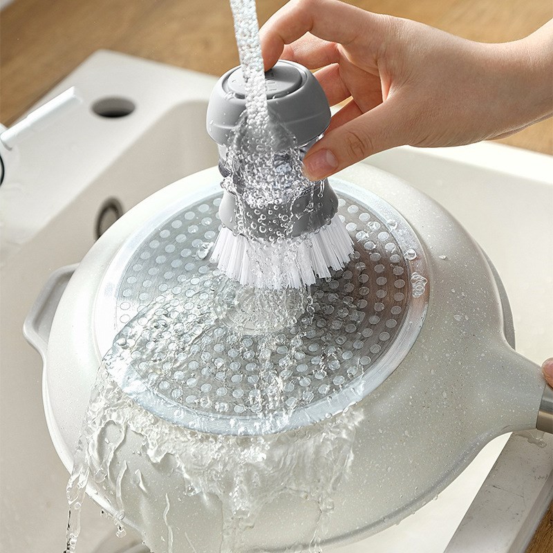Soap Dispenser Kitchen Brush Sıvı Deterjan Hazneli Bulaşık  Fırçası ve Stand