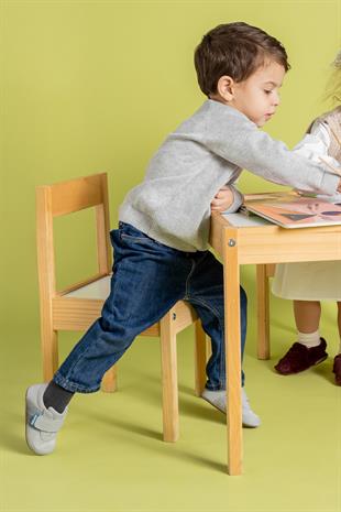 ⁠Smart Walker First Prime Super Mat Havalı Gri Barefoot İlk Adım Bebek Ayakkabı