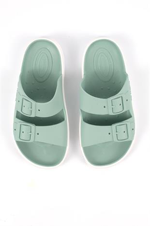 Boatilus Rocksy-F PastelGreen/White Slipper
