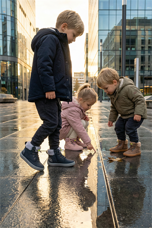 Furry Boots Kahverengi Meşe Barefoot Çocuk Botu