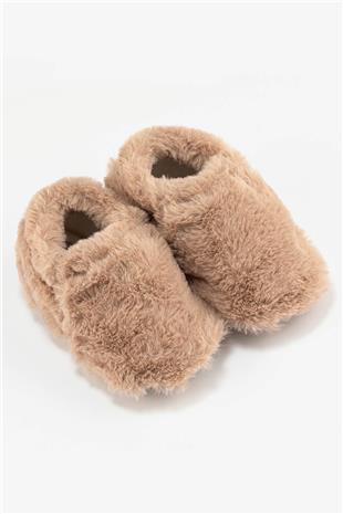 Furry Furry Beige Furry Barefoot Smart Booties