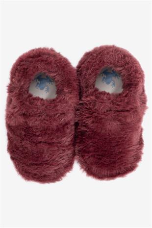 Furry Furry Maroon Furry Barefoot Smart Booties