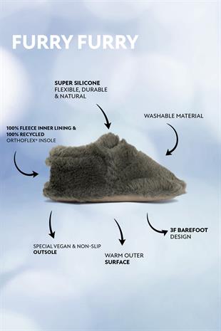 Furry Furry Khaki Furry Barefoot Smart Booties
