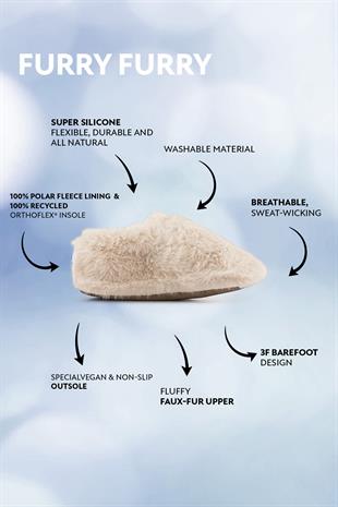 Furry Furry Off-White Furry Barefoot Smart Booties