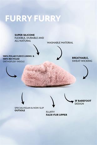 Furry Furry Pink Furry Barefoot Smart Booties