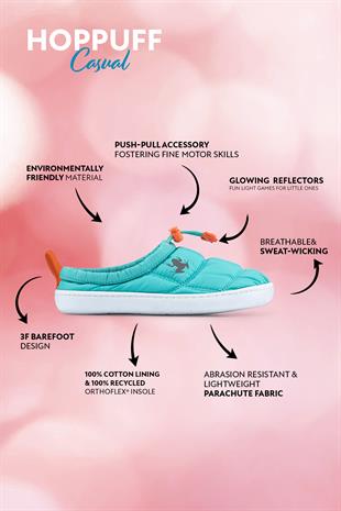 Hoppuff Casual Dinamik Yeşil Barefoot Çocuk Ayakkabı