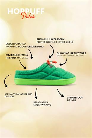 Hoppuff Polar Yeşil Barefoot Çocuk Ayakkabı