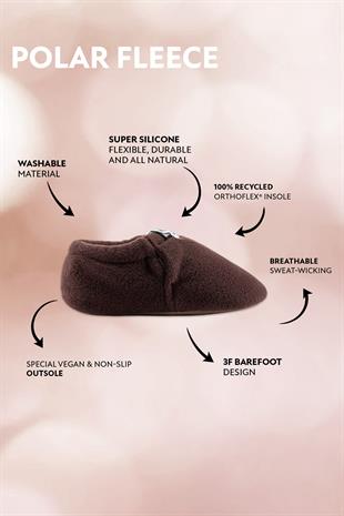 Polar Fleece Brown Polar Barefoot Smart Booties