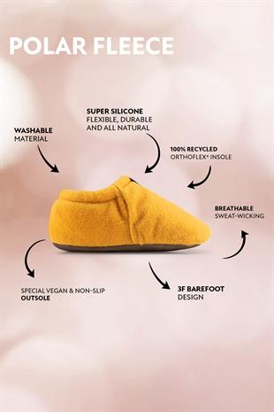 Polar Fleece Yellow  Pola Barefoot Smart Booties