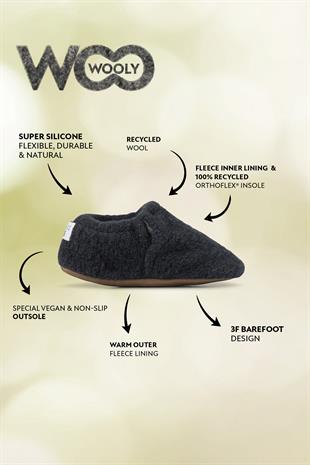 Recycled Woo Wooly Navy Blue Wooly Barefoot Smart Booties
