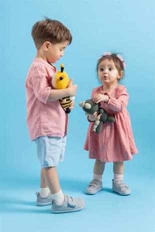 Smart Walker Casual Super Matte Cool Gray Barefoot Kids Shoes