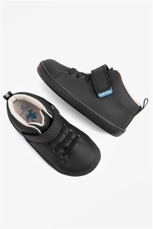 Smart Walker High Top Süper Mat Siyah Barefoot Çocuk Bot
