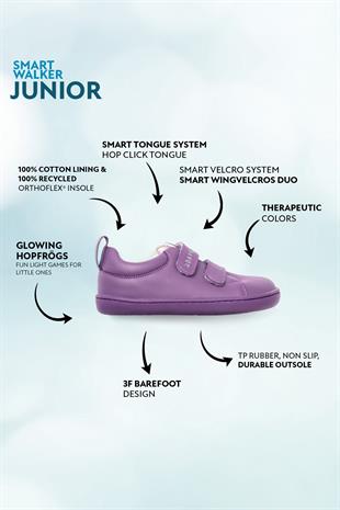 Smart Walker Junior Mor Işık Barefoot Çocuk Ayakkabı