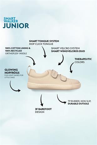 Smart Walker Junior Super Matte Beige Barefoot Kids Shoes