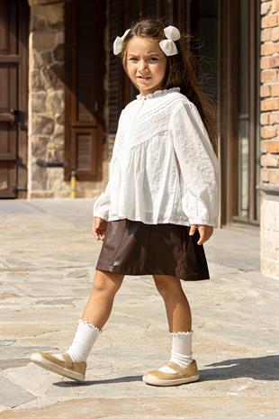 Smart Walker Mary Jane Altın Yıldız Barefoot Kız Babet Ayakkabı