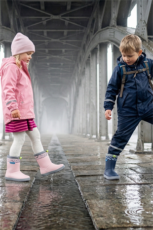 Rain Boots Süper Mat Pembe Suya ve Soğuğa Dayanıklı Barefoot Çocuk Botu
