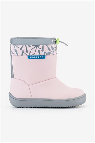 Rain Boots Süper Mat Pembe Suya ve Soğuğa Dayanıklı Barefoot Çocuk Botu