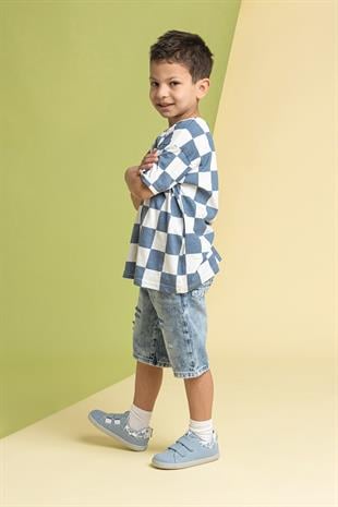 Smart Walker Canvas Play Eco Açık Mavi Barefoot Çocuk Ayakkabı