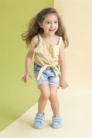 Smart Walker Canvas Play Eco Açık Mavi Barefoot Çocuk Ayakkabı