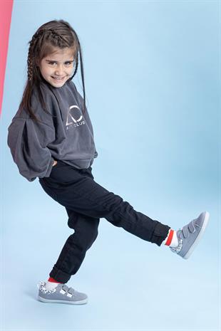 Smart Walker Canvas Play Eco Gri Barefoot Çocuk Ayakkabı