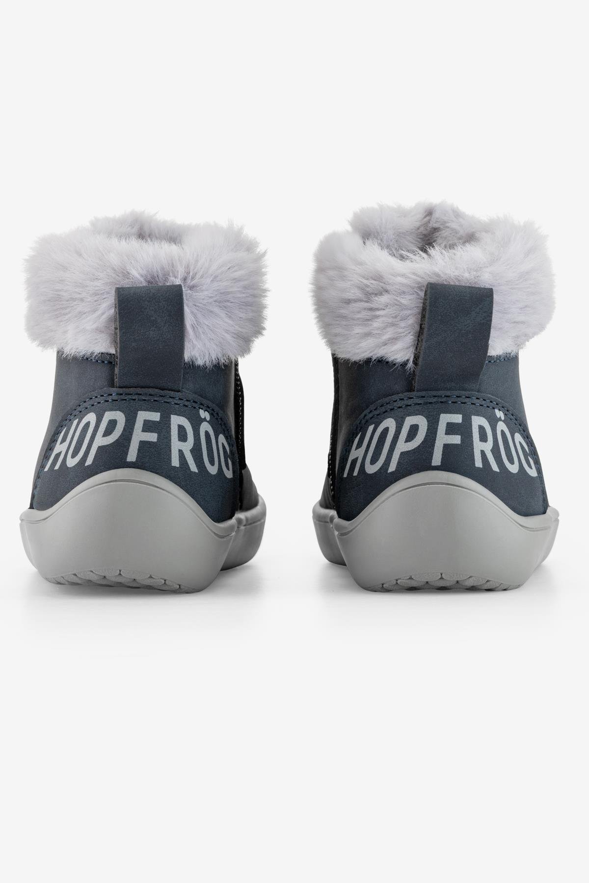 Furry Boots Lacivert Nubuk Barefoot Çocuk Botu - Görsel 8