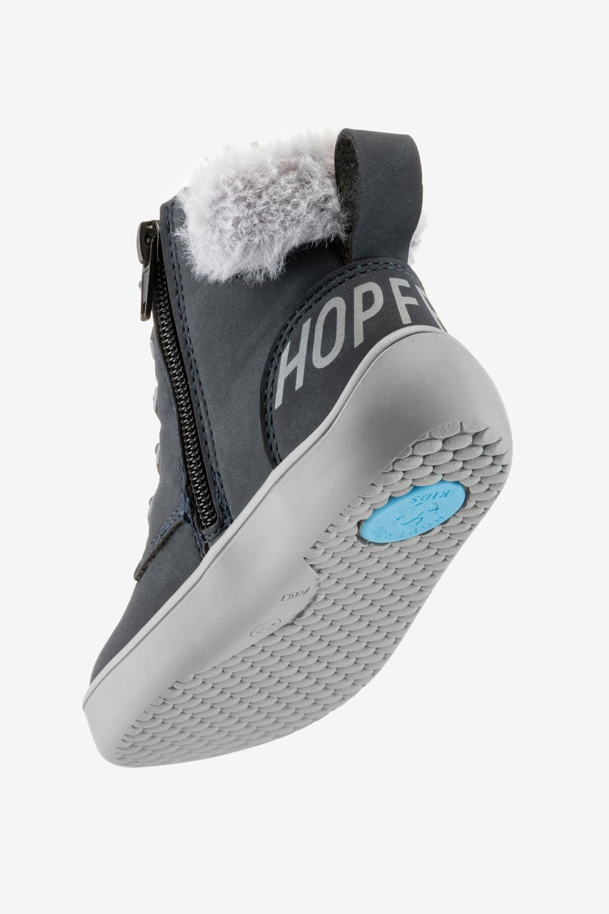 Furry Boots Lacivert Nubuk Barefoot Çocuk Botu - Görsel 9