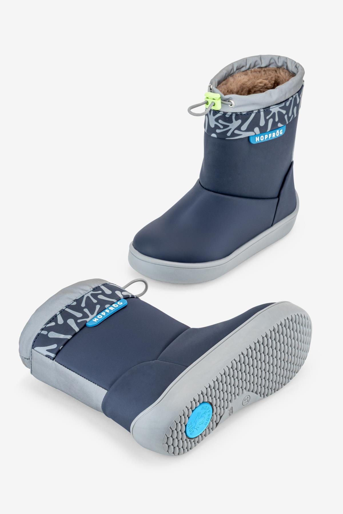 Rain Boots Süper Mat Lacivert Suya ve Soğuğa Dayanıklı Barefoot Çocuk Botu - Görsel 8