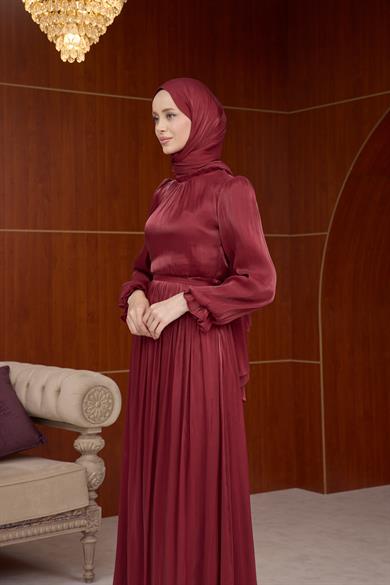 Açelya Işıltı Abiye - Bordo