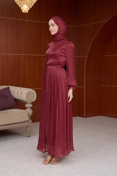 Açelya Işıltı Abiye - Bordo