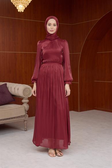 Açelya Işıltı Abiye - Bordo