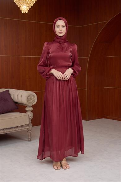 Açelya Işıltı Abiye - Bordo