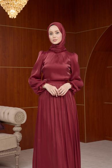 Açelya Işıltı Abiye - Bordo