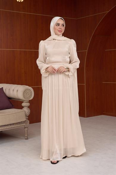 Açelya Işıltı Abiye - Ekru