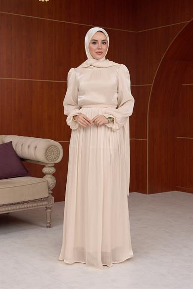 Açelya Işıltı Abiye - Ekru