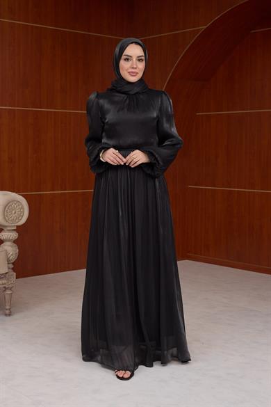 Açelya Işıltı Abiye - Siyah