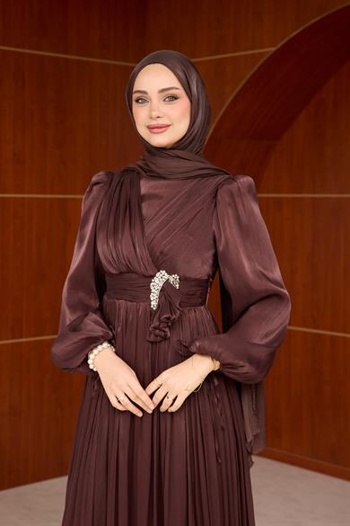 Afife Tasarım Abiye - Kahverengi