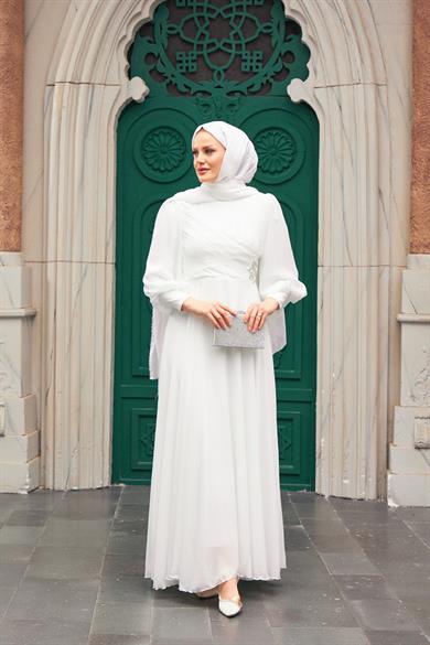 Akgül Evening Dress - White