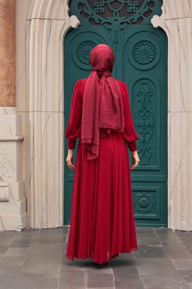 Akgül Evening Dress - Claret Red