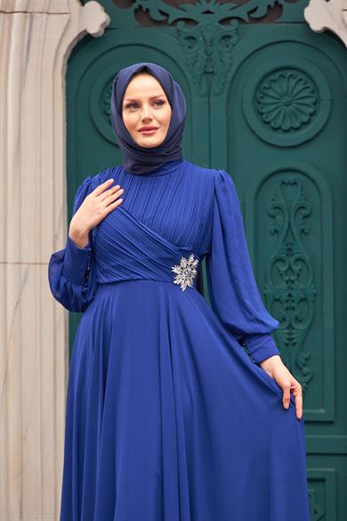 Akgül Evening Dress - Saks Blue
