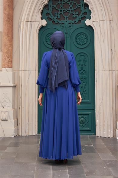 Akgül Evening Dress - Saks Blue