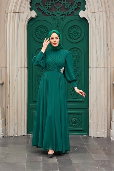 Akgül Evening Dress - Emerald Green