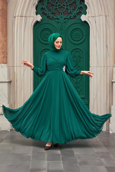 Akgül Evening Dress - Emerald Green