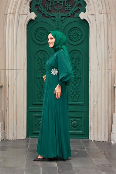 Akgül Evening Dress - Emerald Green