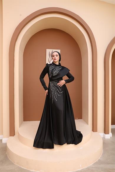Albina Evening Dress - Black
